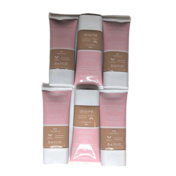 Covergirl Clean Fresh Skin Milk 590 TAN/RICH Lot Of 6 - Picture 2 of 8